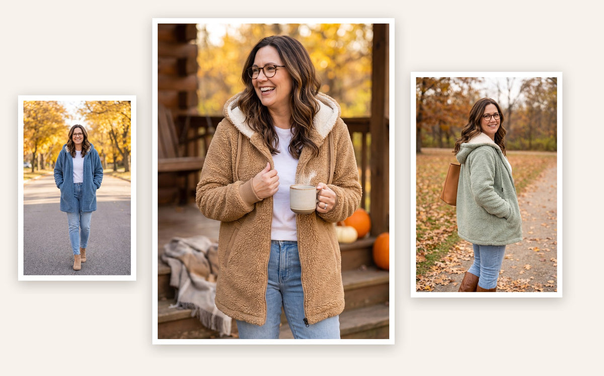 Juniper jacket styled - lifestyle collage
